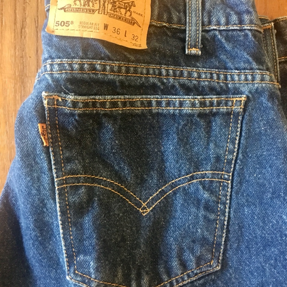 Vintage Men’s Levi’s 505 Orange Tab Jeans 36x32